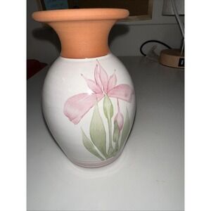 Vintage Emerson Creek Pottery Bedford Virginia Hand Painted Vase 1989